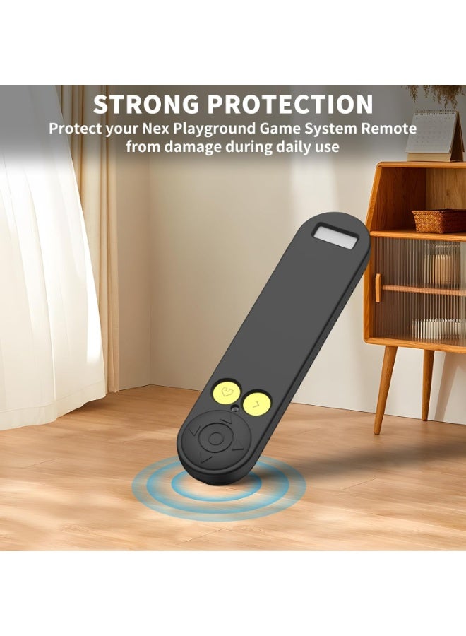 1Pcs Silicone Case for Nex Playground Game System Remote, Anti Slip Shockproof Remote Protective Sleeve Compatible with Nex Playground Game System Remote with Lanyard (Black) - Image 5